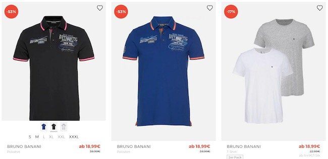Bruno Banani Polo Shirt in Anthrazit Weiß für 12,74€ (vorher 40€)   viele weitere Deals