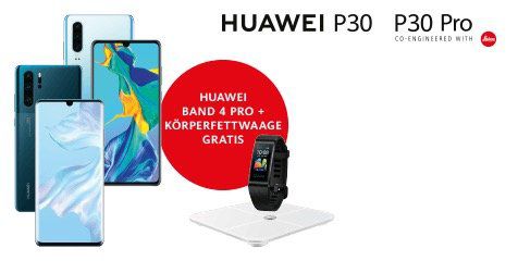 Huawei P30 Pro + Band 4 Pro + Waage nur 49€ + Vodafone Flat mit 10GB LTE50 für 26,99€ mtl.