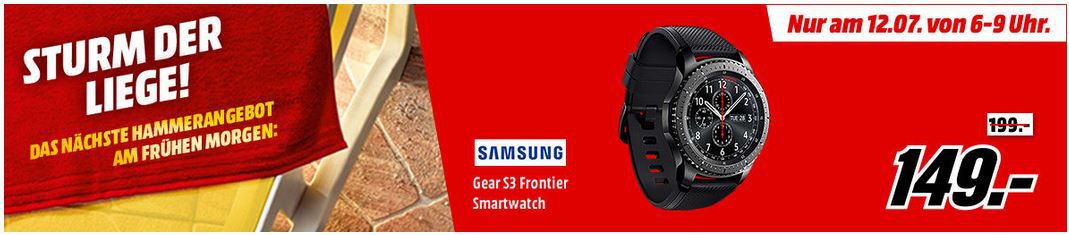 SAMSUNG Gear S3 Frontier Smartwatch für 149€ (statt 160€)   bis 9Uhr
