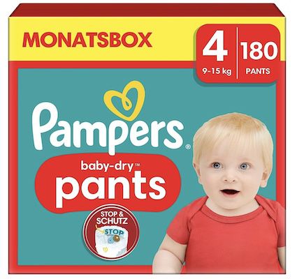2x 180er Pack Pampers Baby Dry Pants Gr. 4 (9 15kg) für 78€ (statt 110€)