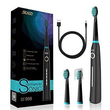 Seago Elektrische Schallzahnbürste SG 958 mit 3 Ersatzköpfen für 14,99€ (statt 30€)