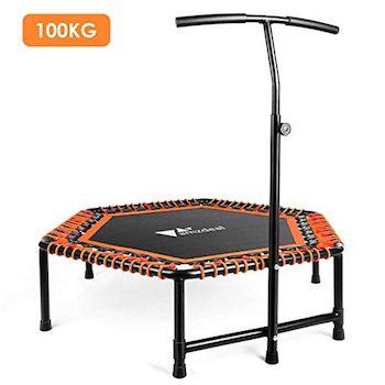 Fitness Trampolin mit höhenverstellbarem Haltegriff für 55,17€ (statt 76€)