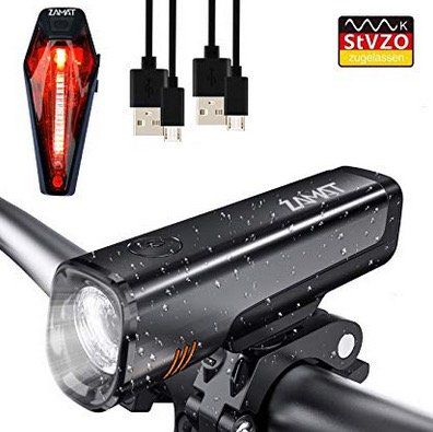 Cree LED Fahrradlicht Set aus Front  und Rücklicht mit StVZO Zulassung für 19,99€