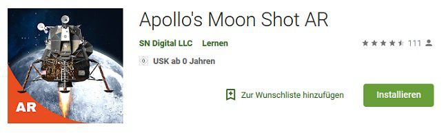 Android/iOS: Apollos Moon Shot AR kostenlos