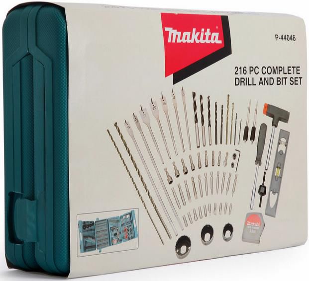 Makita  P44046 Bit  und Bohrer Set 216teilig im Koffer für 55,90€ (statt 68€)