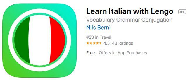 iOS/Android: Gratis (statt 11€) Italienisch Lernen mit Lengo