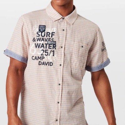 Camp David Kurzarm Hemd in Neon Orange für 29,67€ (vorher 70€)