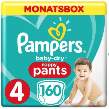 50% Rabatt auf Pampers Multipacks z.B. Pampers Baby Dry (160 Stück) für 22,99€ (vorher 46€)