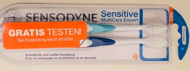 Kostenfrei: 2er Pack Sensodyne Zahnbürsten