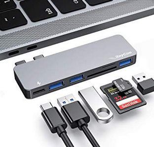 6in1 USB Hub mit USB 3.0, TF/SD Kartenloser, USB C Port für 17,67€ (statt 26€)