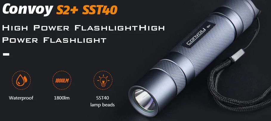Convoy S2+ SST40 LED Taschenlampe für 13,06€
