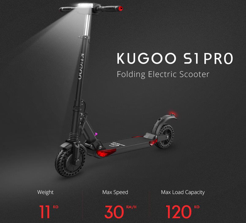 Klappbarer E Scooter Kugoo S1 Pro im Test