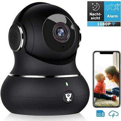 Littlelf 1080P WLAN Überwachungskamera mit Bewegungserkennung & Nachtsicht für 26,99€ (statt 47€)