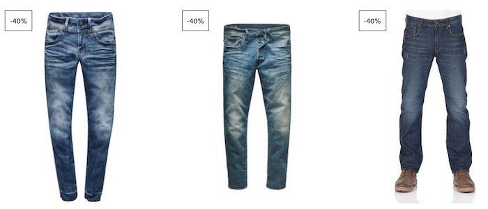 40% Rabatt auf G Star RAW + VSK frei ab 40€   z.B. 2er Pack Rundhals T Shirts für 14,97€ (statt 27€)