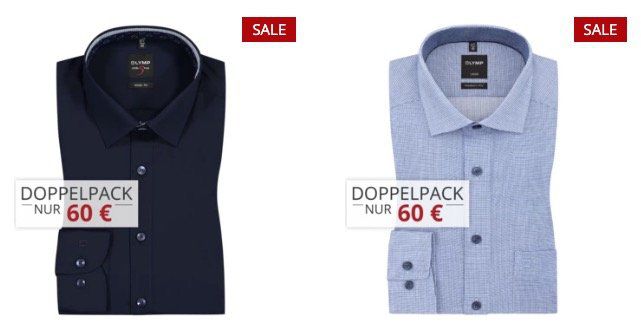 4er Pack Olymp Hemden für 110€ (statt 148€)