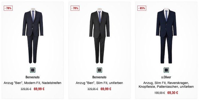🔥 Anzug Sale bei Galeria Kaufhof   z.B. Selected Business Anzug für 48,99€ (vorher 200€)