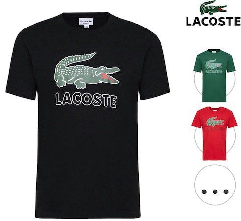 Lacoste TH6386 T Shirt mit großem Brustlogo für je 25,90€ (statt 35€)