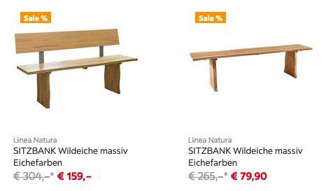 Rustikaler Massivholz Esstisch in Wildeiche (180x90x76 cm) für 111,30€ (statt 400€)