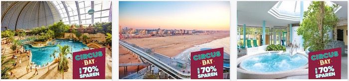 Travelcircus Circus Day mit Bestpreisen   z.B. Disneyland inkl. Hotel ab 79€ oder Slaghareb inkl. ÜN 29,75€