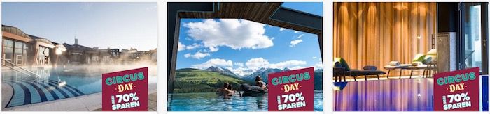 Travelcircus Circus Day mit Bestpreisen   z.B. Disneyland inkl. Hotel ab 79€ oder Slaghareb inkl. ÜN 29,75€