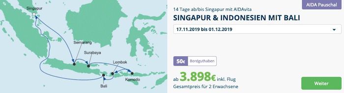 🚢 AIDA Pauschalreise Angebote z.B 14 Tage Karibik & Mexiko ab 1.599€ p.P. inkl. Flug