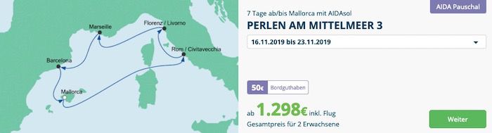 🚢 AIDA Pauschalreise Angebote z.B 14 Tage Karibik & Mexiko ab 1.599€ p.P. inkl. Flug