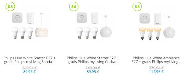 Tink: Philips Hue Artikel kaufen + Philips myLiving Pendelleuchte im Wert von 74€ geschenkt dazu