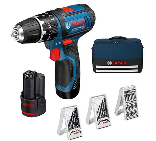 Bosch Akku Schlagbohrschrauber GSB 12V 15 inkl. 2x 2,0Ah für 105,99€ (statt 148€)