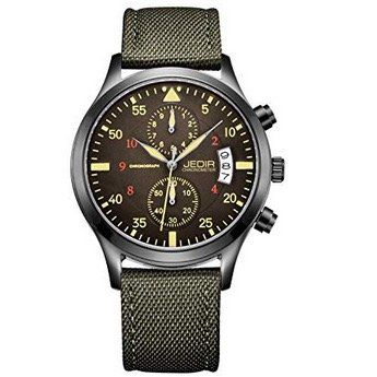Jedir Herren Chronographen mit Quarz Uhrwerk für 18,99€   Prime Versand