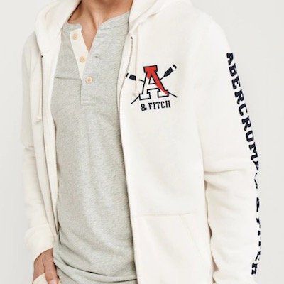 Abercrombie & Fitch Sweatjacke Old School Logo Fullzip Ext für 33,71€ (voher 95€)