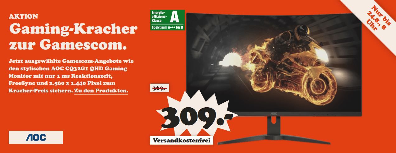 MM Gamingcom Nacht: Heute Monitore z.B. ACER Predator XB271 27 Zoll Gaming Monitor für 399€ (statt 456€)