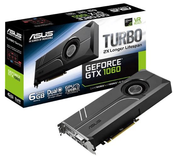 Vorbei! ASUS GeForce GTX 1060 Turbo 6GB NVIDIA Grafikkarte für 164,99€ (statt 316€)