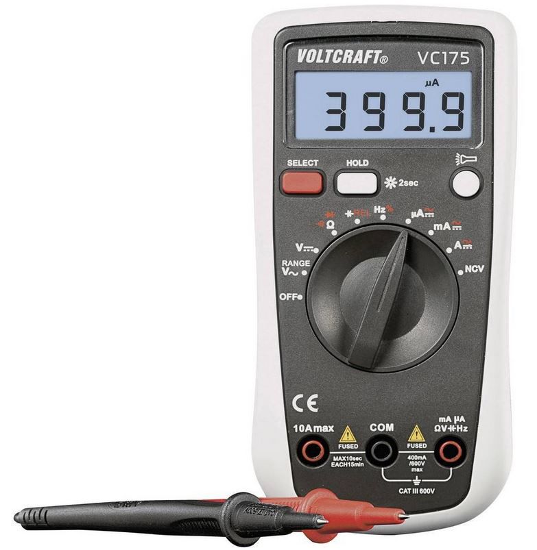 VOLTCRAFT VC175 Hand Multimeter digital CAT III 600V für 24,99€ (statt 34€)