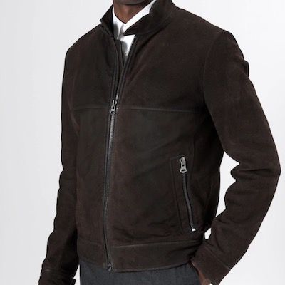 BOSS Leder Bomberjacke in Braun in L und XL für 294,48€ (vorher 545€)