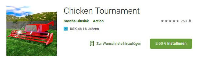 Android: Chicken Tournament kostenlos (statt 2,50€)