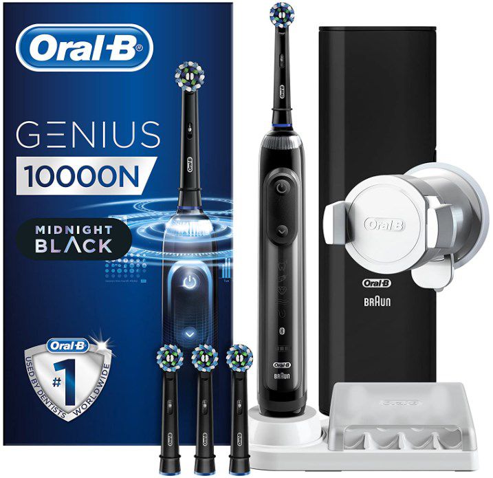 BRAUN Oral B Genius 10000N Black Edition mit Premium Lade Reise Etui für 104,99€ (statt 130€)