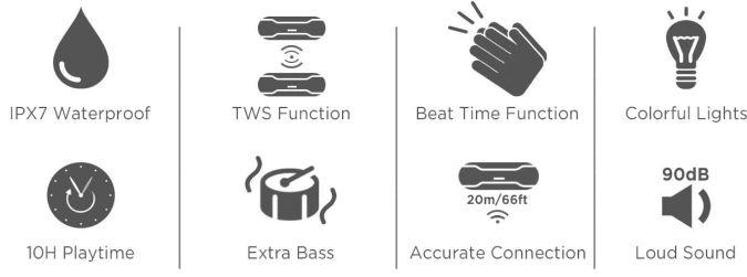 EasyAcc F10   Bluetooth Lautsprecher mit 20W mit bis zu 10h Spielzeit für 19,99€ (statt 40€)