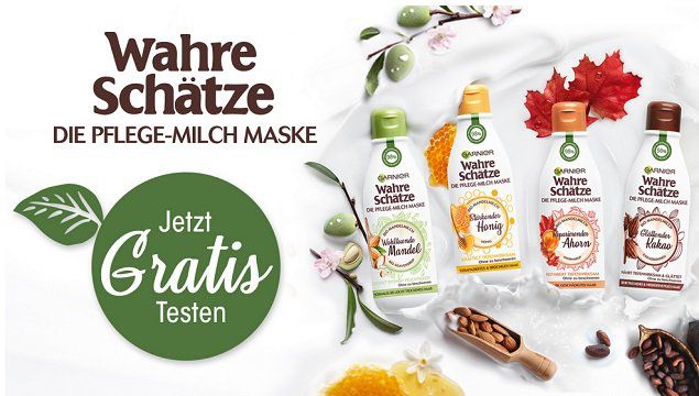 Kostenlos: Garnier Wahre Schätze Pflege Milch Maske (statt 4€)