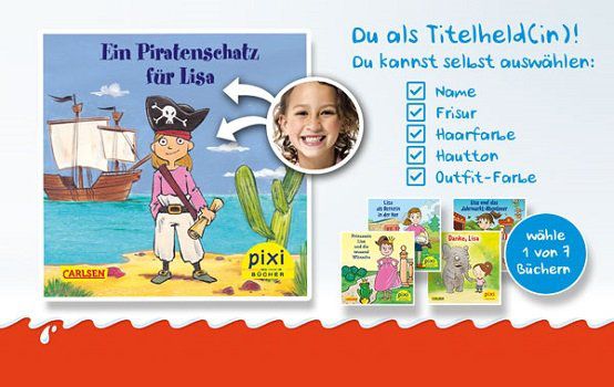 Beim Kauf einer Kinder Schokolade Aktionspackung kostenlos ein Pixi Buch erhalten