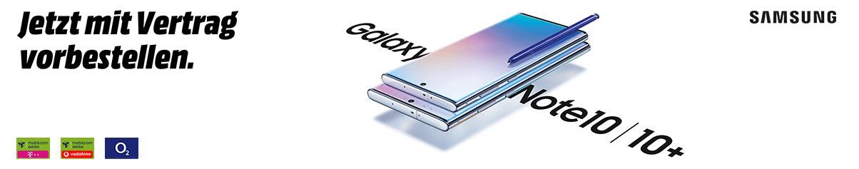 Galaxy Note 10 Plus 256GB für 99€ + O2 AllNet & SMS Flat + 60GB LTE für 49,99€  mtl.