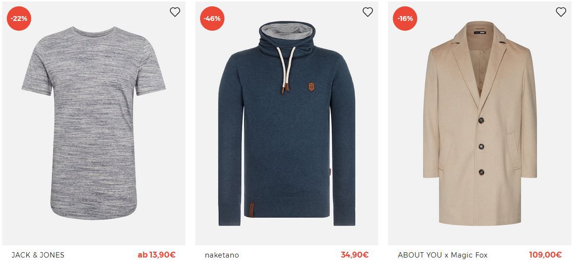 About You Sale mit bis 70% Rabatt + 20% Extra Rabatt Gutschein + keine VSK (Günstig Hilfiger, GANT, Boss ...)