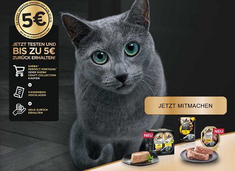 Kostenloses Katzenfutter von Sheba