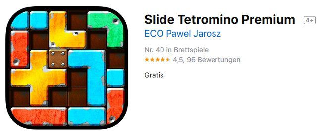 iOS: Slide Tetromino Premium kostenlos (statt 1,99€)