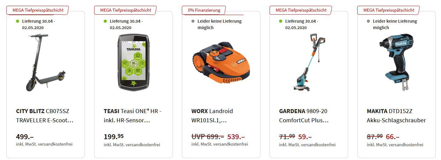 Media Markt: Mega Tiefpreisspätschicht mit sehr vielen guten Angeboten zu Top Preisen!