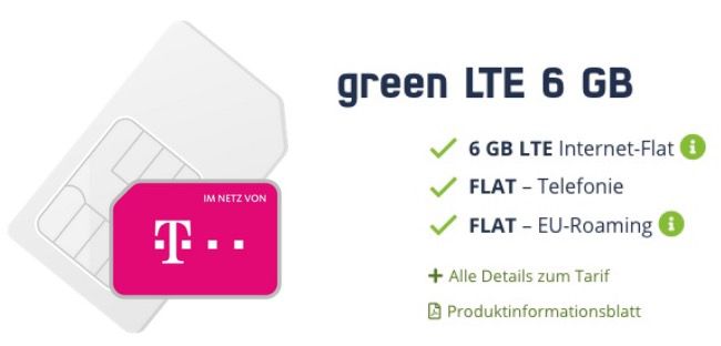 Telekom Netz: Allnet Flat mit LTE schon ab 12,99€   z.B. mit 6GB für 16,99€
