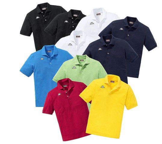 10er Pack Kappa Poloshirts in gemischten Farben für 96,75€ (statt 145€)