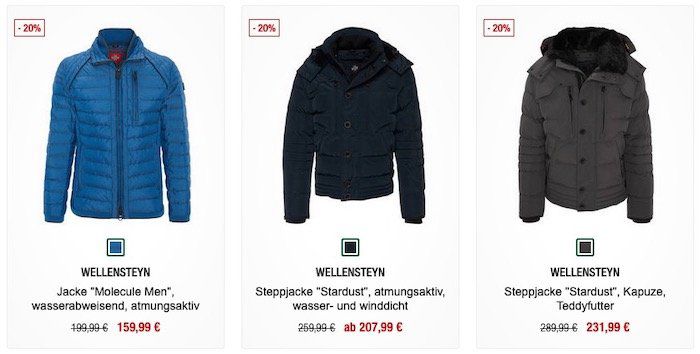 Winter is coming! Nur heute 20% Rabatt auf alle Wellensteyn Jacken bei Galeria Kaufhof