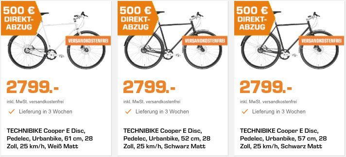 E Bike Sommer Sale mit bis zu 500€ Direktabzug bei Saturn   bis 8 Uhr