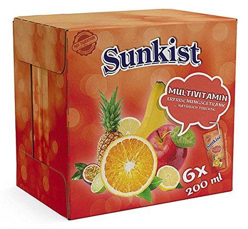 Ausverkauft! 24er Pack Sunkist Multivitamin (je 200ml) ab 4,35€ (statt 12€)