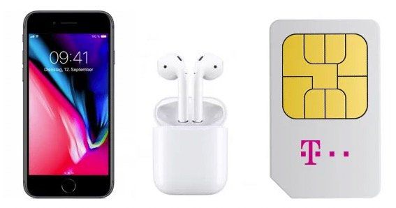 iPhone 8 + AirPods 2 für 49€ + Telekom Flat mit 6GB LTE für 49,95€ mtl.   MagentaEins möglich!